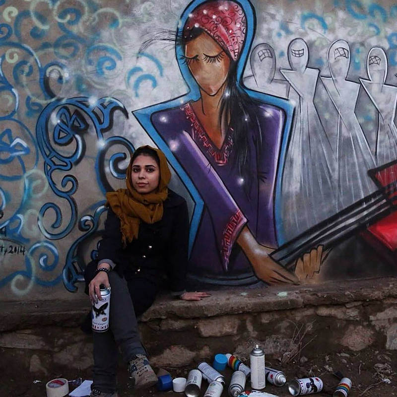 Illustration for article titled Shamsia Hassani, Street Artist